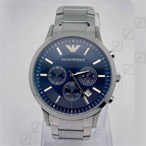 original emporio armani herrenuhr ar2448 renato chronograph neu